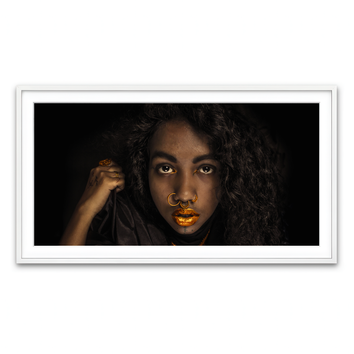 Framed Print 2x1 White