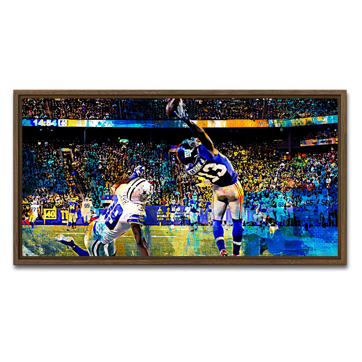 AUTO-MOCKUP WHITE | Beckham Jr. Catch | 1 Piece | Walnut Framed Canvas | group=2x1