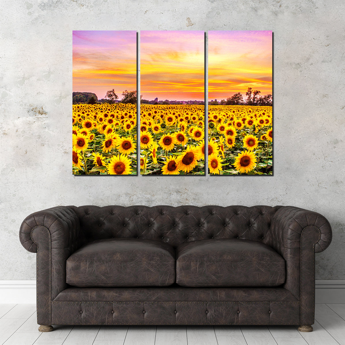 Bed of Sunflowers Wall Art