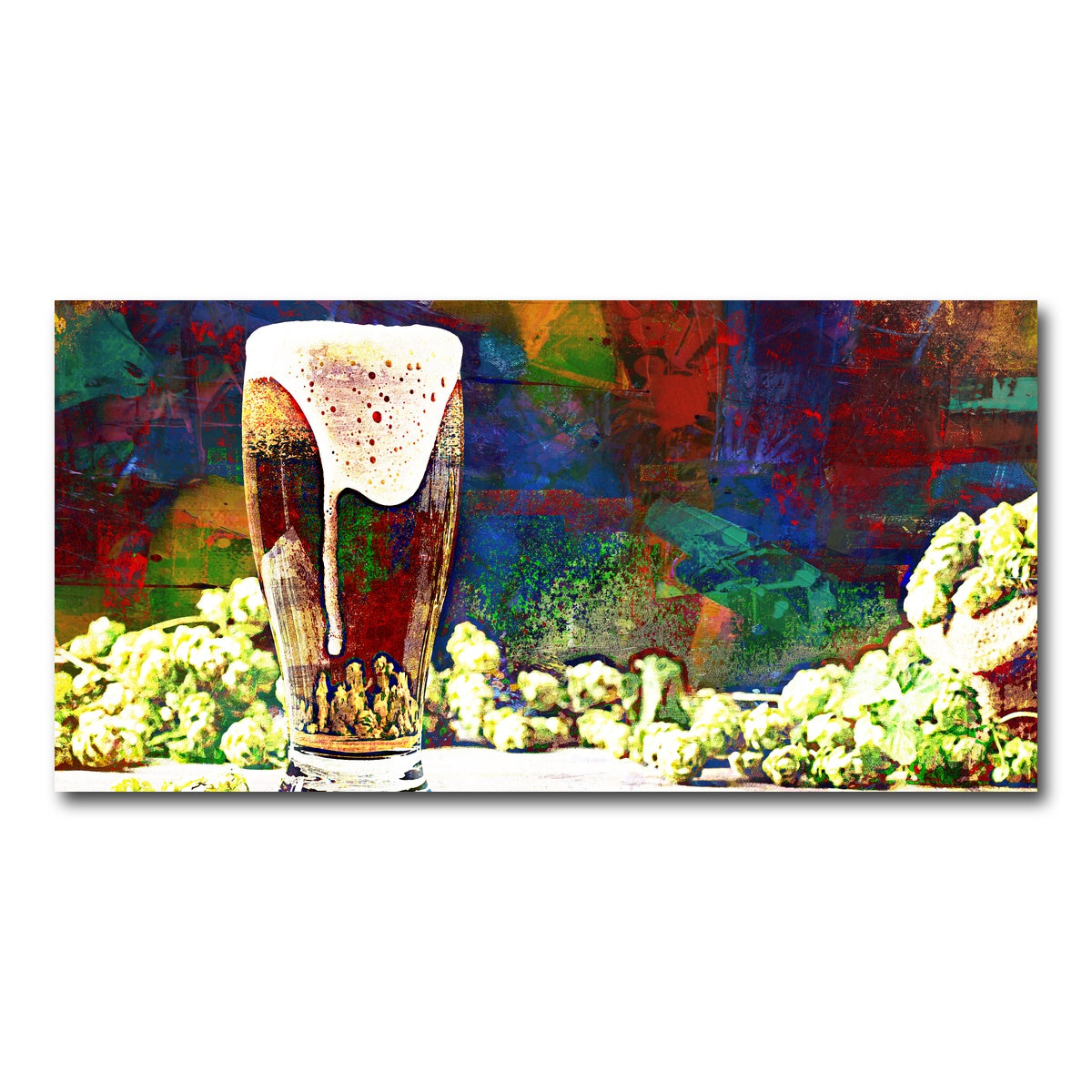 AUTO-MOCKUP WHITE | Beer Hops Abstract | 1 Piece | Gallery Wrap Canvas | group=2x1