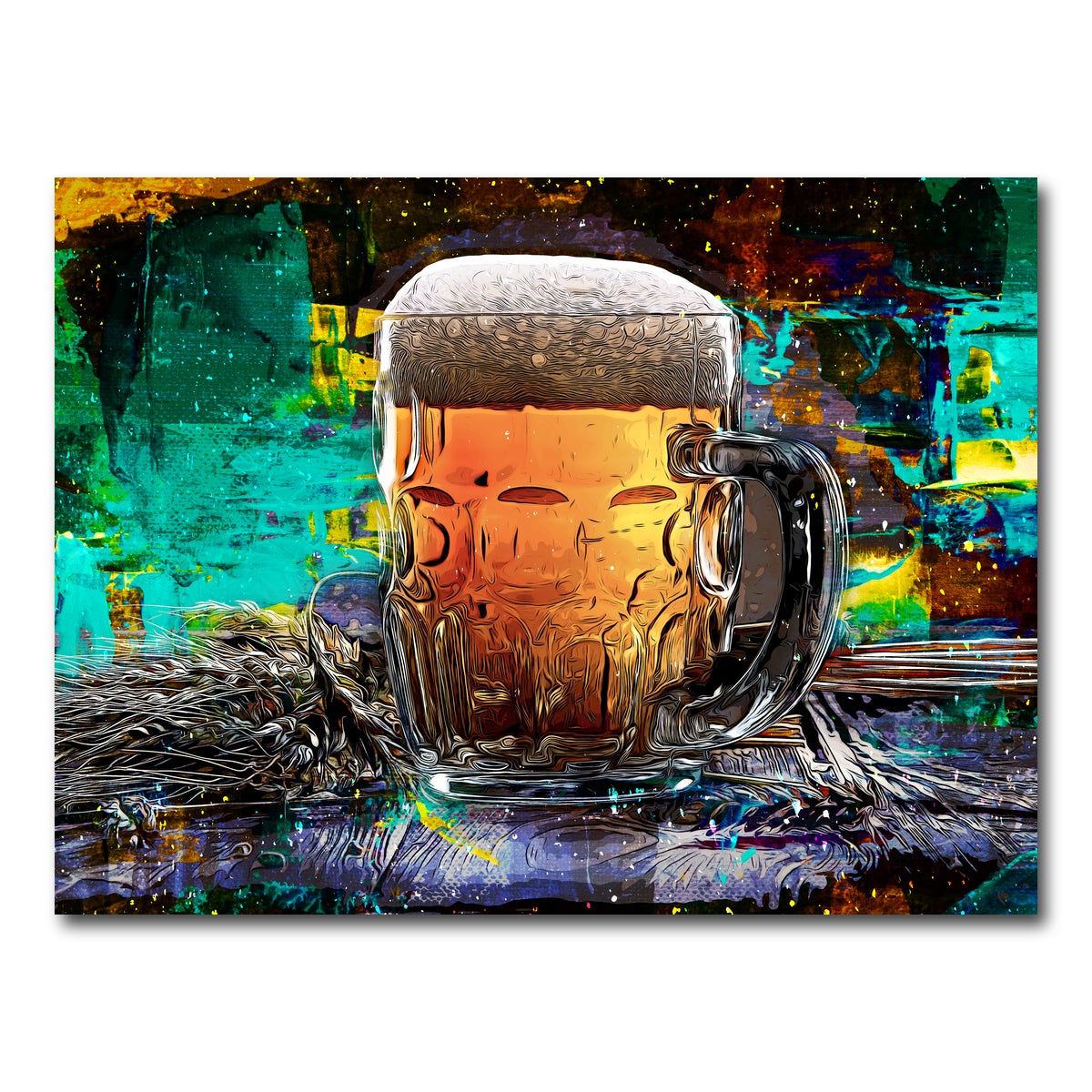 AUTO-MOCKUP WHITE | Beer Me Abstract | 1 Piece | Gallery Wrap Canvas | group=4x3