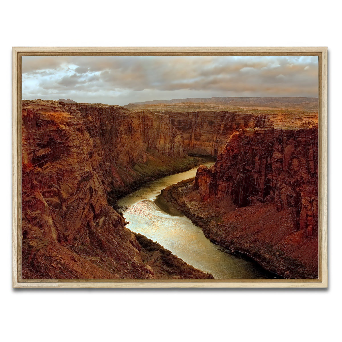 AUTO-MOCKUP WHITE | Beginning of the Grand Canyon | 1 Piece | Natural Framed Canvas | group=4x3
