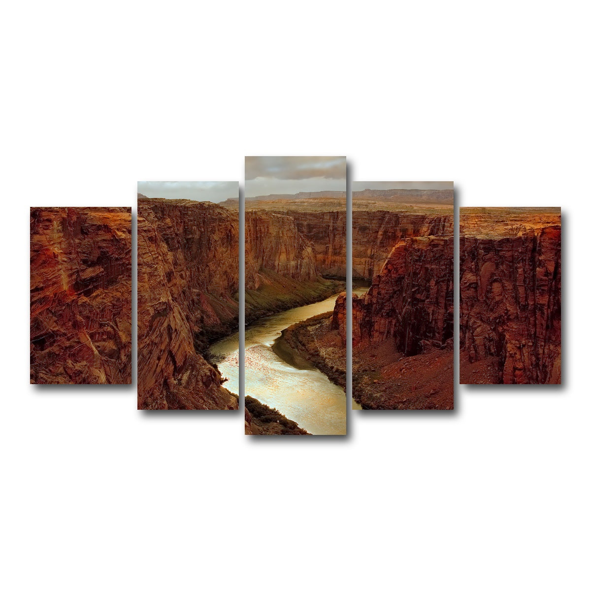 AUTO-MOCKUP WHITE | Beginning of the Grand Canyon | 5 Piece | Gallery Wrap Canvas | group=5_normal