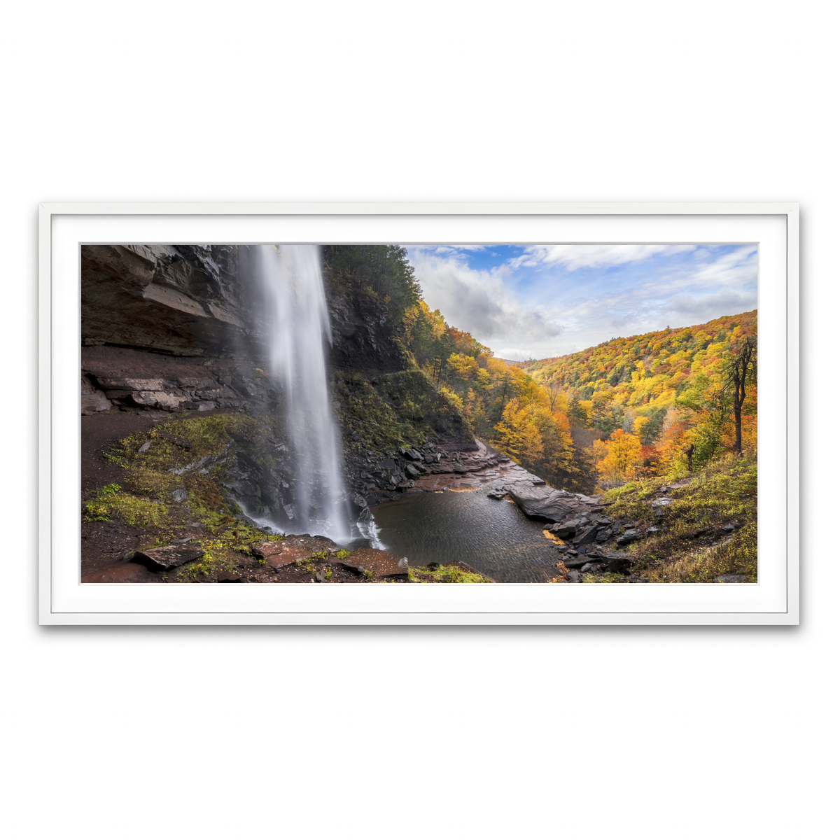 Framed Print 2x1 White