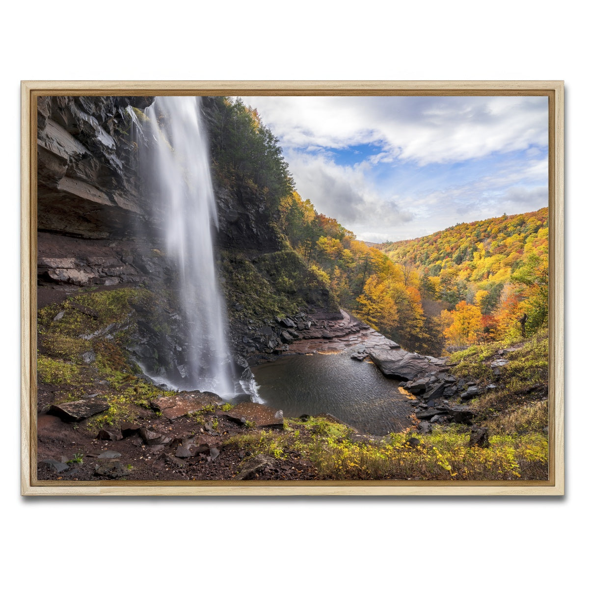 AUTO-MOCKUP WHITE | Behind the Falls | 1 Piece | Natural Framed Canvas | group=4x3