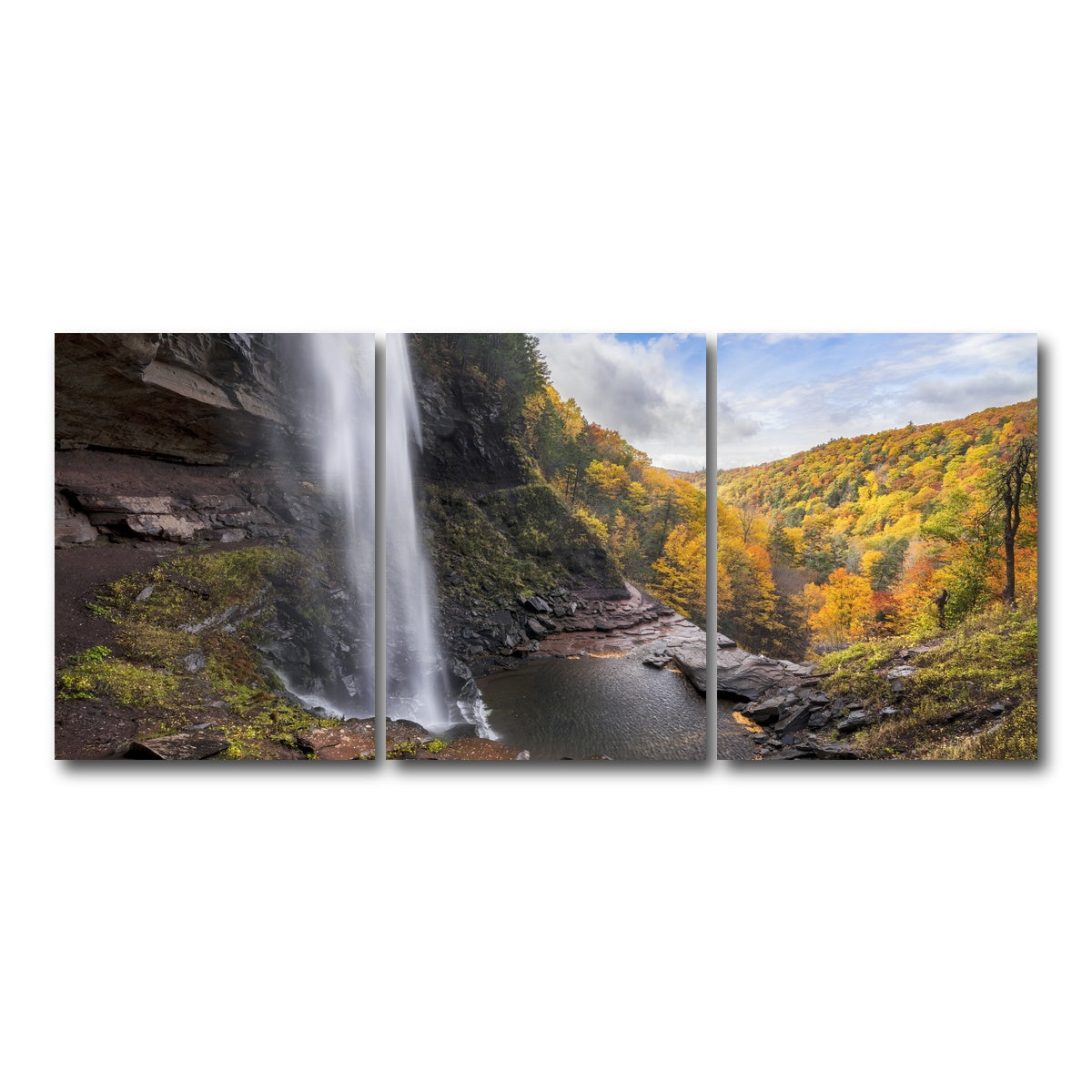 AUTO-MOCKUP WHITE | Behind the Falls | 3 Piece | Gallery Wrap Canvas | group=18x24