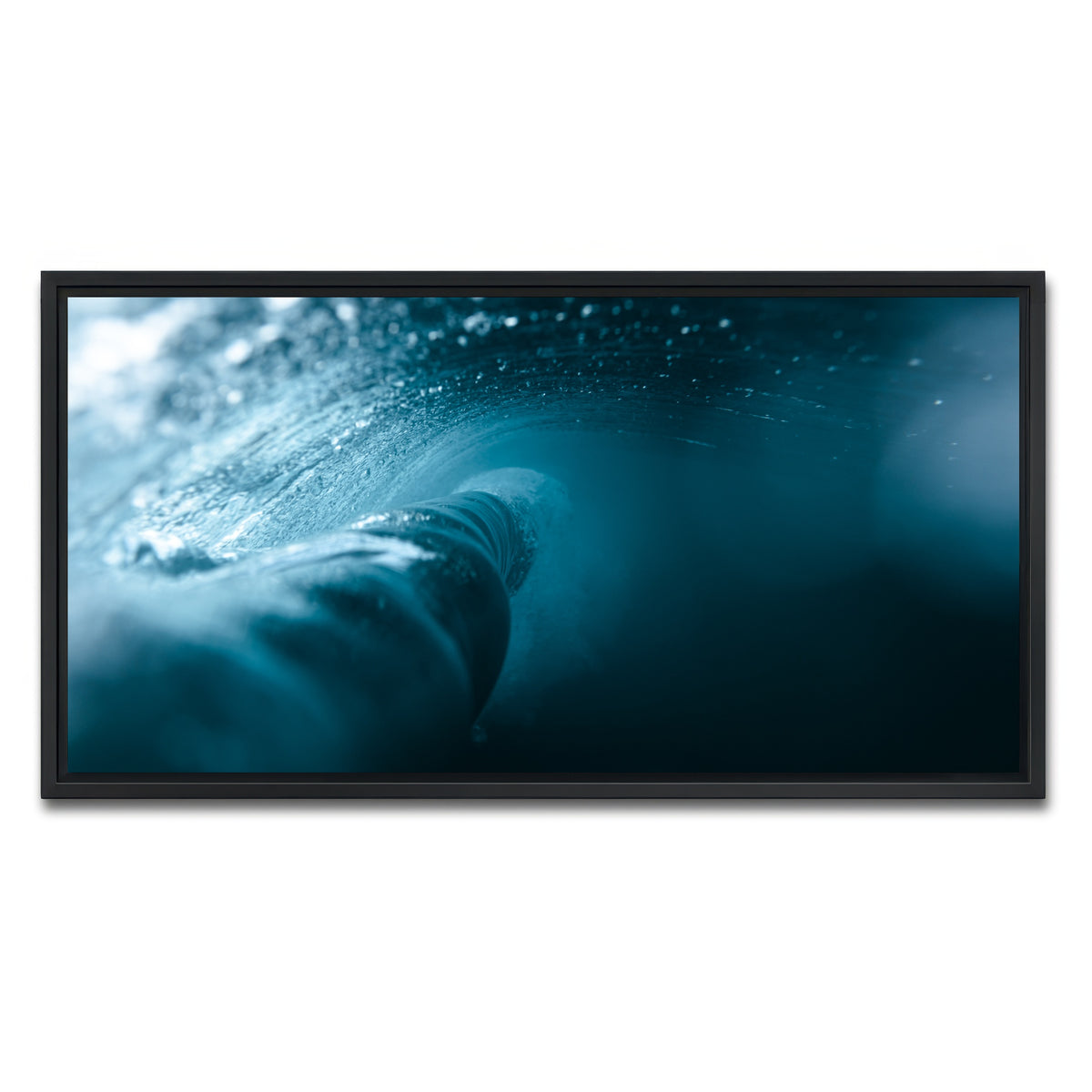 AUTO-MOCKUP WHITE | Behind the Wave | 1 Piece | Black Framed Canvas | group=2x1