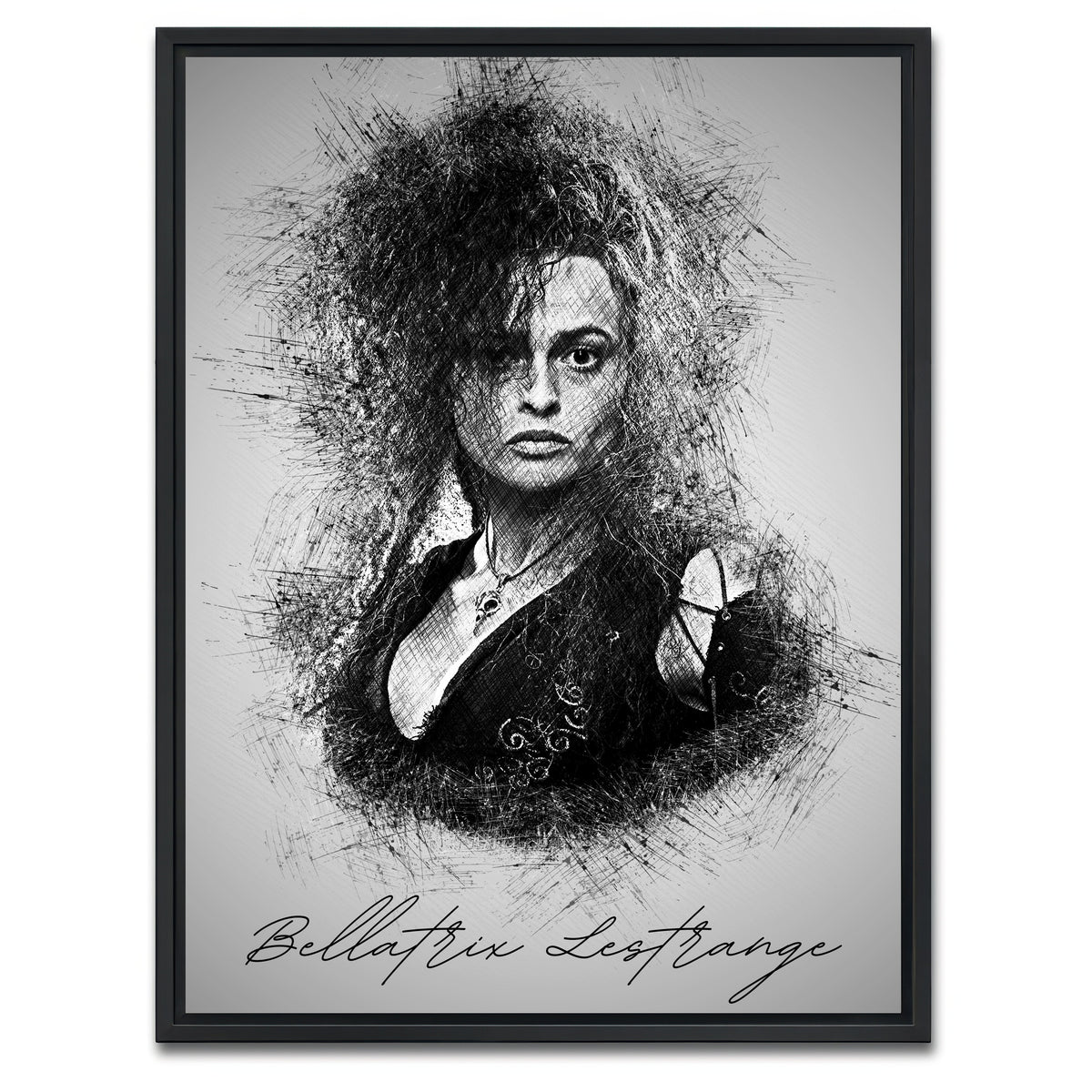 AUTO-MOCKUP WHITE | Bellatrix Lestrange | 1 Piece | Black Framed Canvas | group=3x4