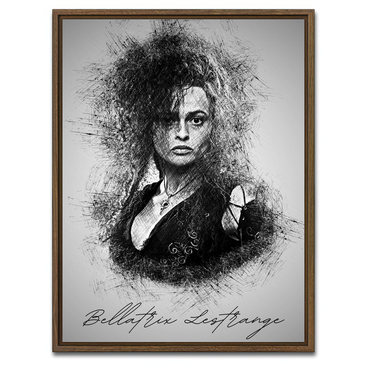 AUTO-MOCKUP WHITE | Bellatrix Lestrange | 1 Piece | Walnut Framed Canvas | group=3x4