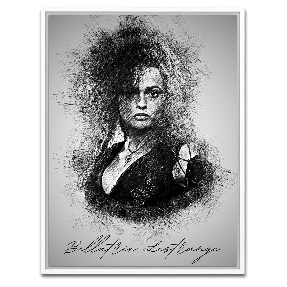 AUTO-MOCKUP WHITE | Bellatrix Lestrange | 1 Piece | White Framed Canvas | group=3x4