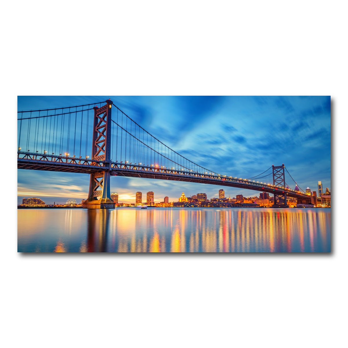 AUTO-MOCKUP WHITE | Ben Franklin Bridge | 1 Piece | Gallery Wrap Canvas | group=2x1