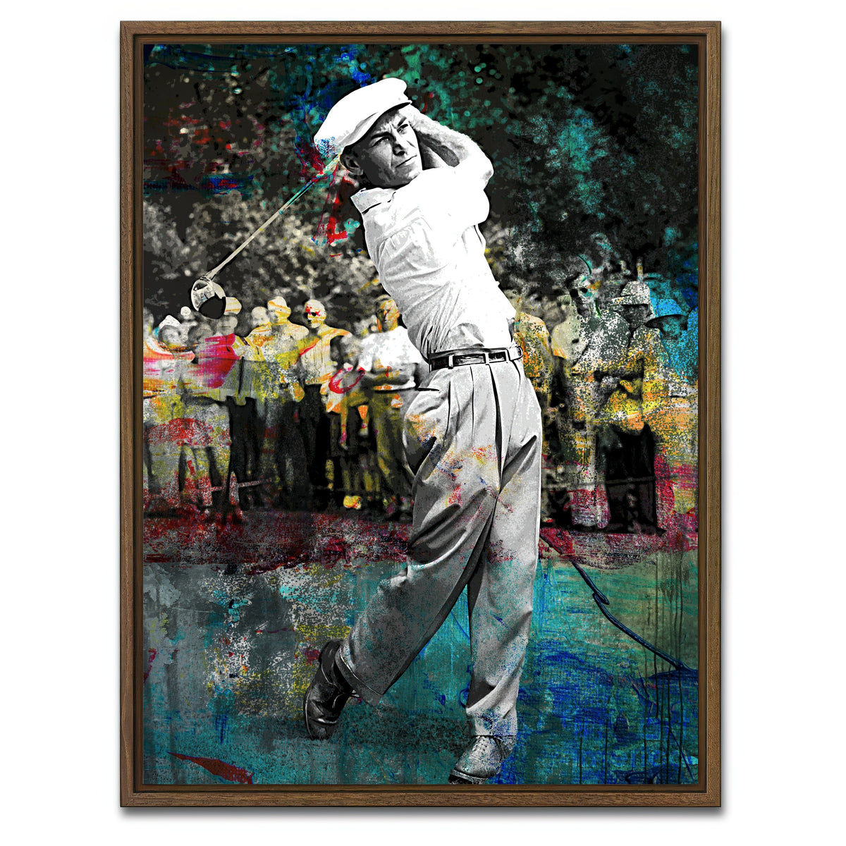AUTO-MOCKUP WHITE | Ben Hogan | 1 Piece | Walnut Framed Canvas | group=3x4