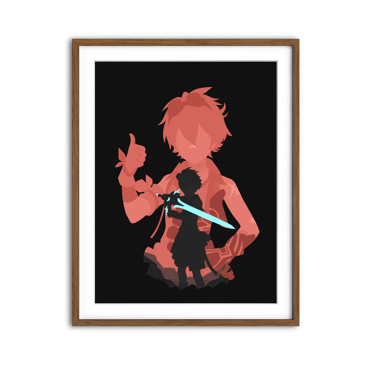 Framed Print 3x4 Walnut