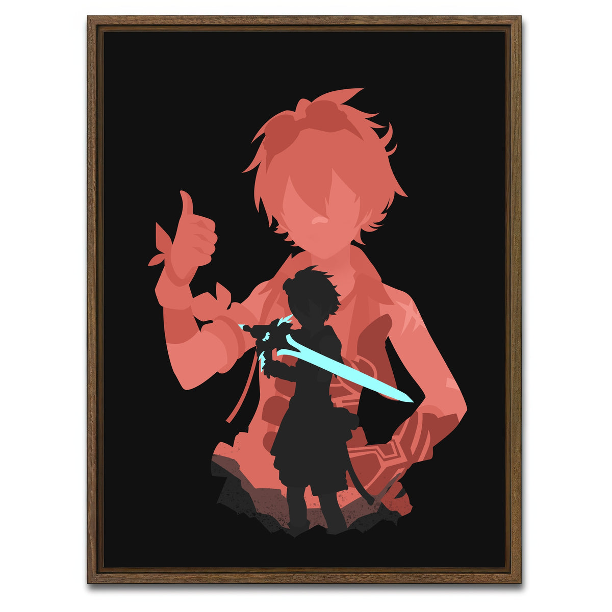 AUTO-MOCKUP WHITE | Bennett | 1 Piece | Walnut Framed Canvas | group=3x4