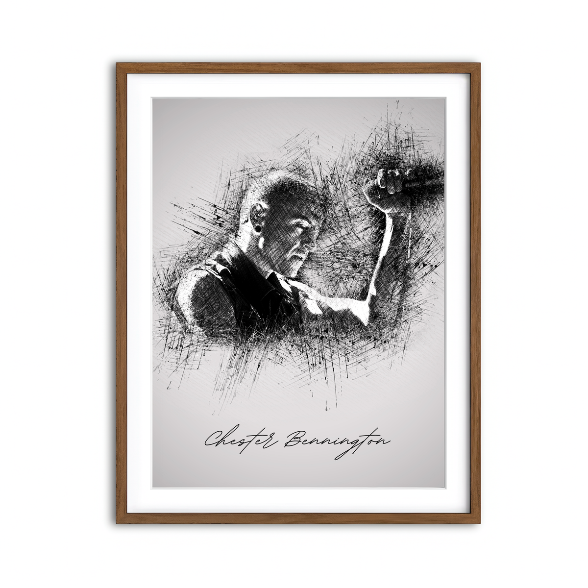 Framed Print 3x4 Walnut