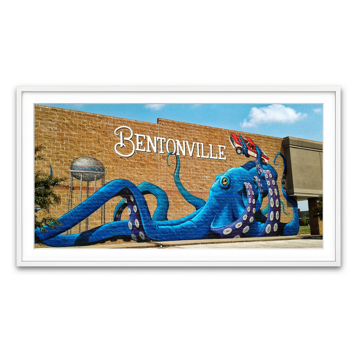 Framed Print 2x1 White