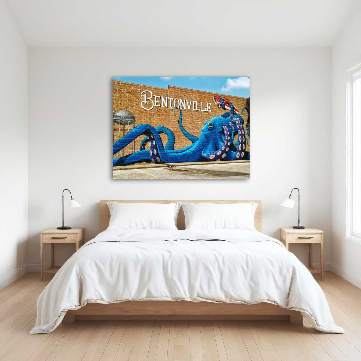 AUTO-MOCKUP ROOM | Bentonville Blue Octopus Mural