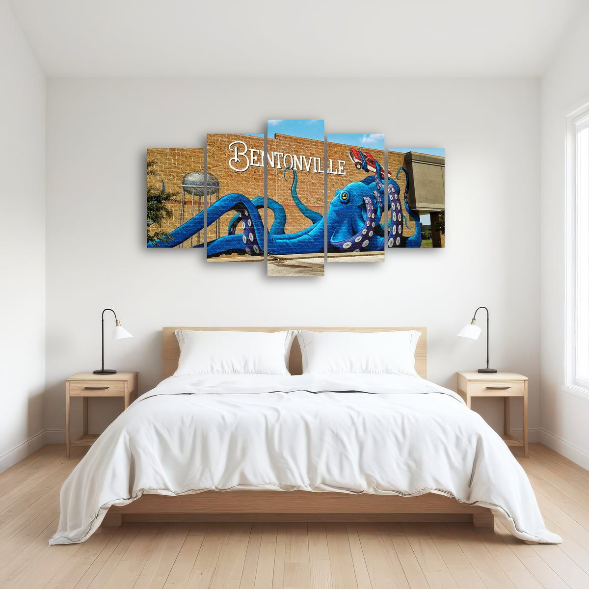 AUTO-MOCKUP ROOM | Bentonville Blue Octopus Mural