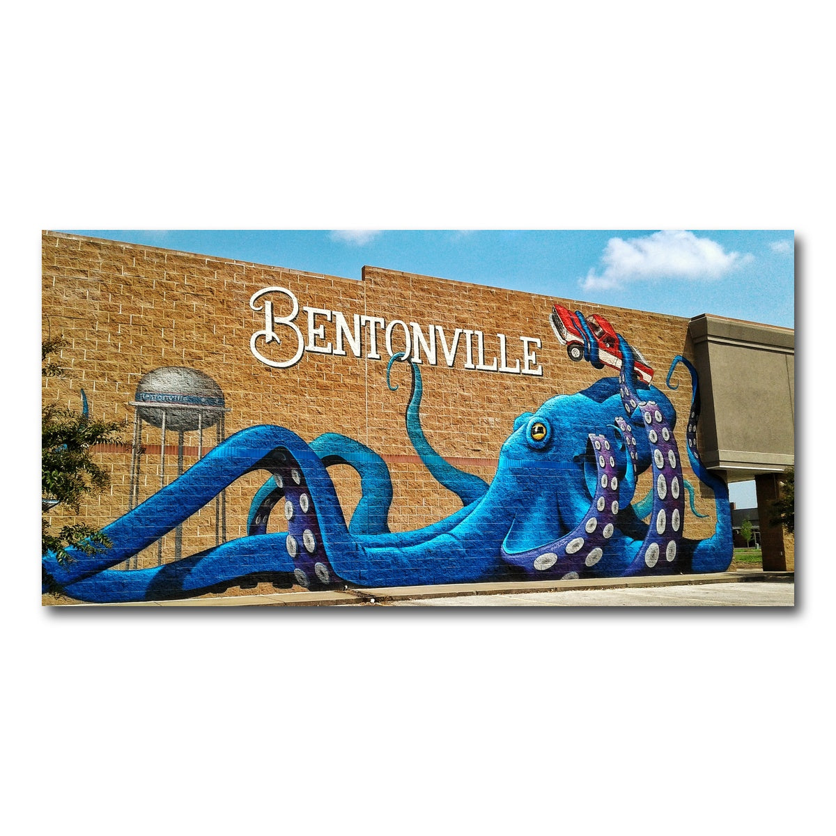 AUTO-MOCKUP WHITE | Bentonville Blue Octopus Mural | 1 Piece | Gallery Wrap Canvas | group=2x1