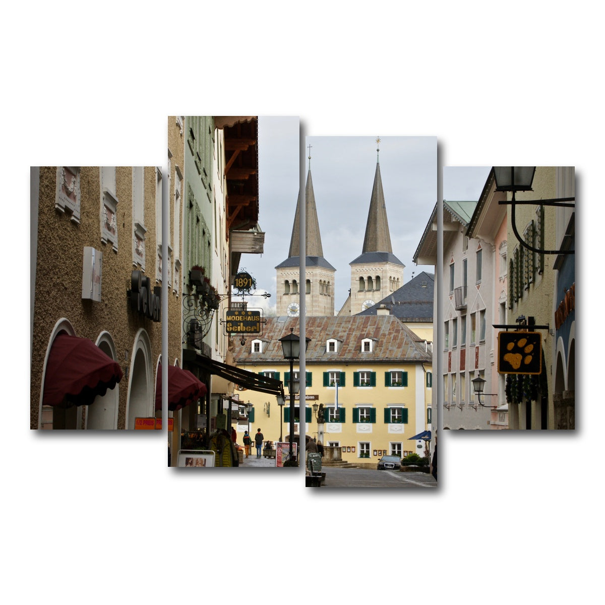 AUTO-MOCKUP WHITE | Berchtesgaden Germany | 4 Piece | Gallery Wrap Canvas | group=4_short