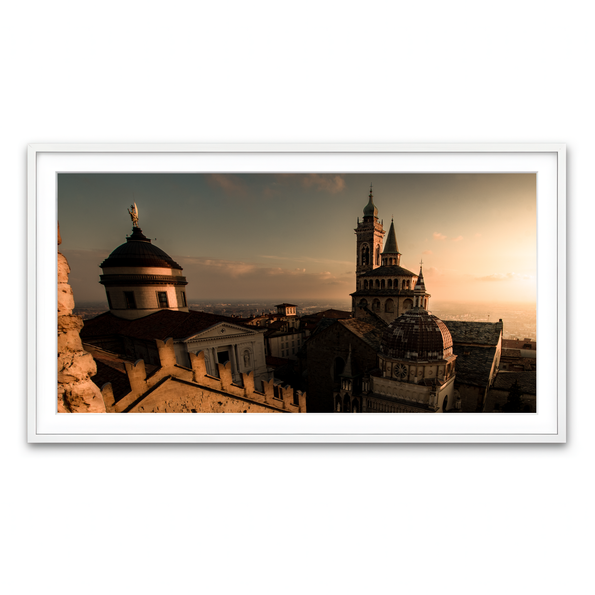 Framed Print 2x1 White