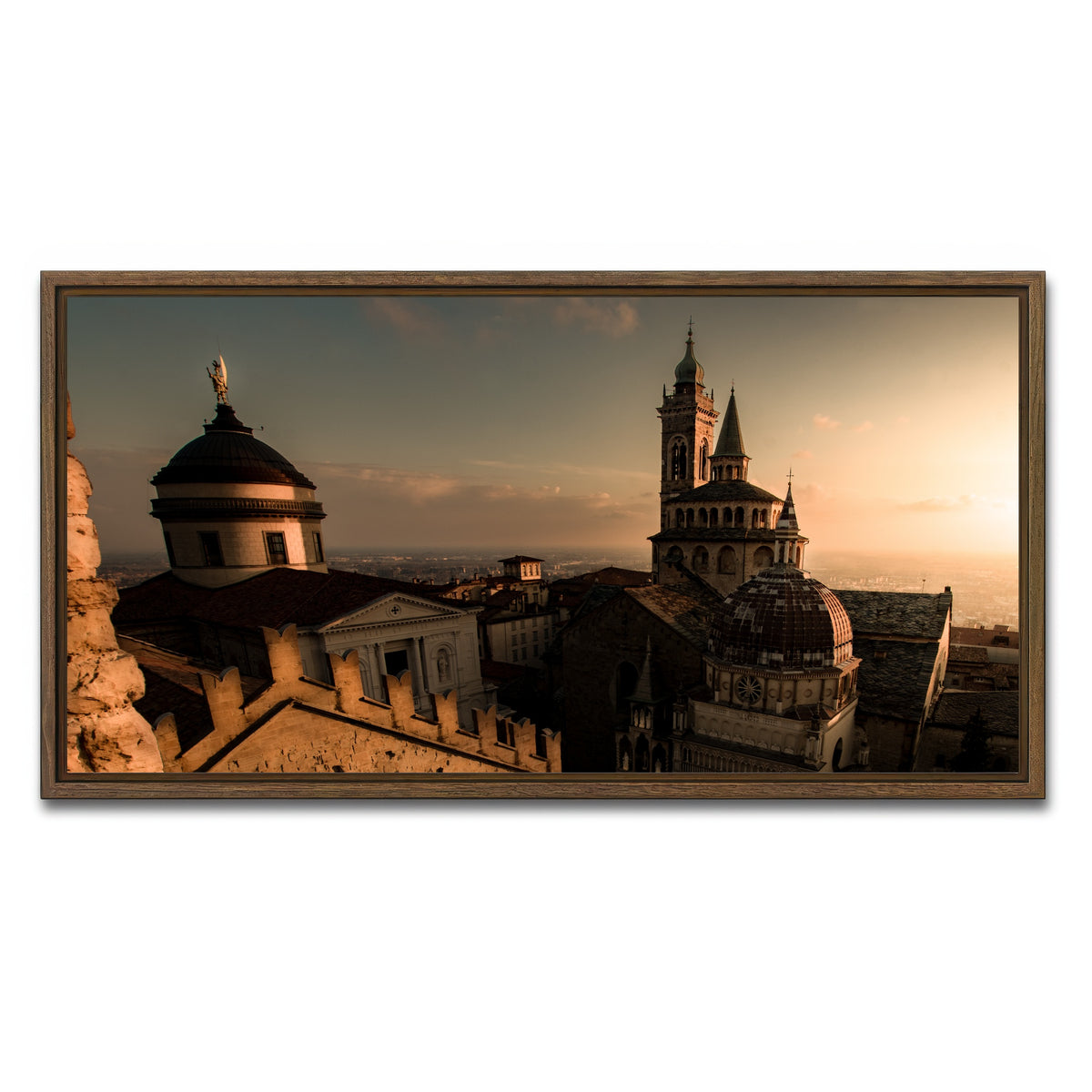 AUTO-MOCKUP WHITE | Bergamo Alta ll | 1 Piece | Walnut Framed Canvas | group=2x1