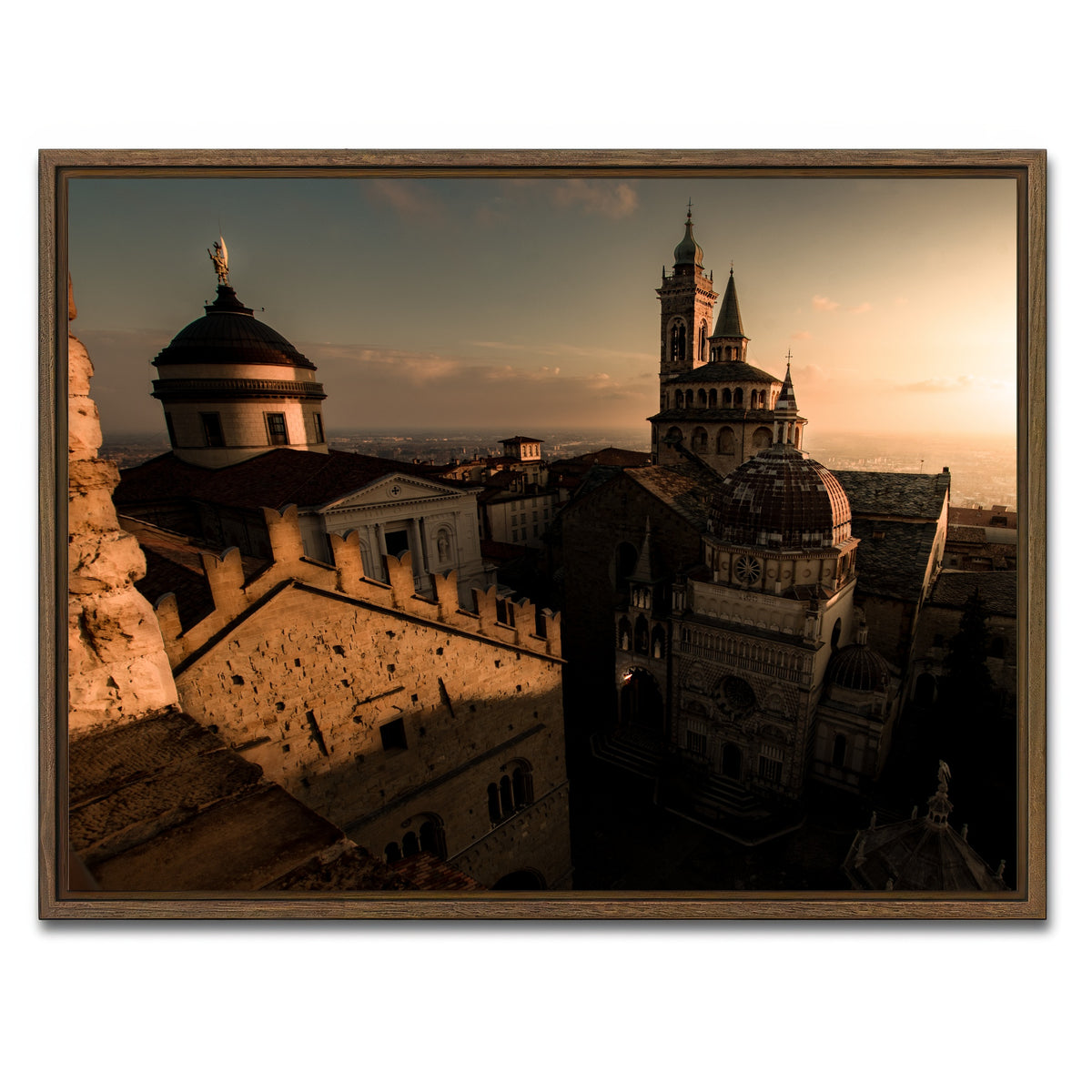 AUTO-MOCKUP WHITE | Bergamo Alta ll | 1 Piece | Walnut Framed Canvas | group=4x3