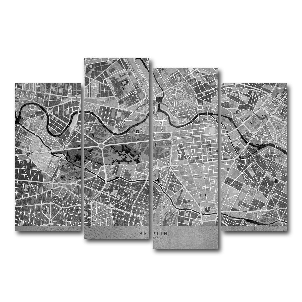 AUTO-MOCKUP WHITE | Berlin Map 2 | 4 Piece | Gallery Wrap Canvas | group=4_normal