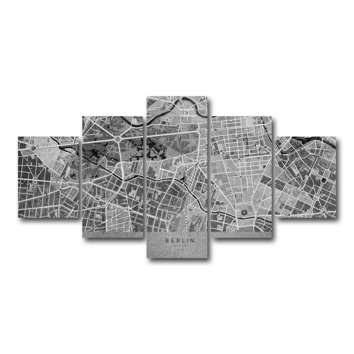 AUTO-MOCKUP WHITE | Berlin Map 2 | 5 Piece | Gallery Wrap Canvas | group=5_short