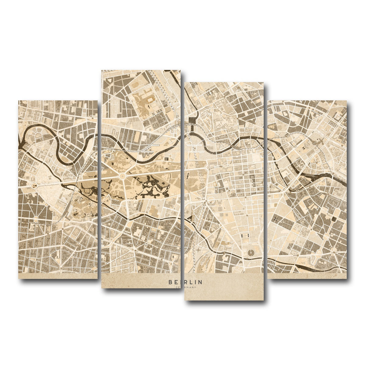 AUTO-MOCKUP WHITE | Berlin Map | 4 Piece | Gallery Wrap Canvas | group=4_normal