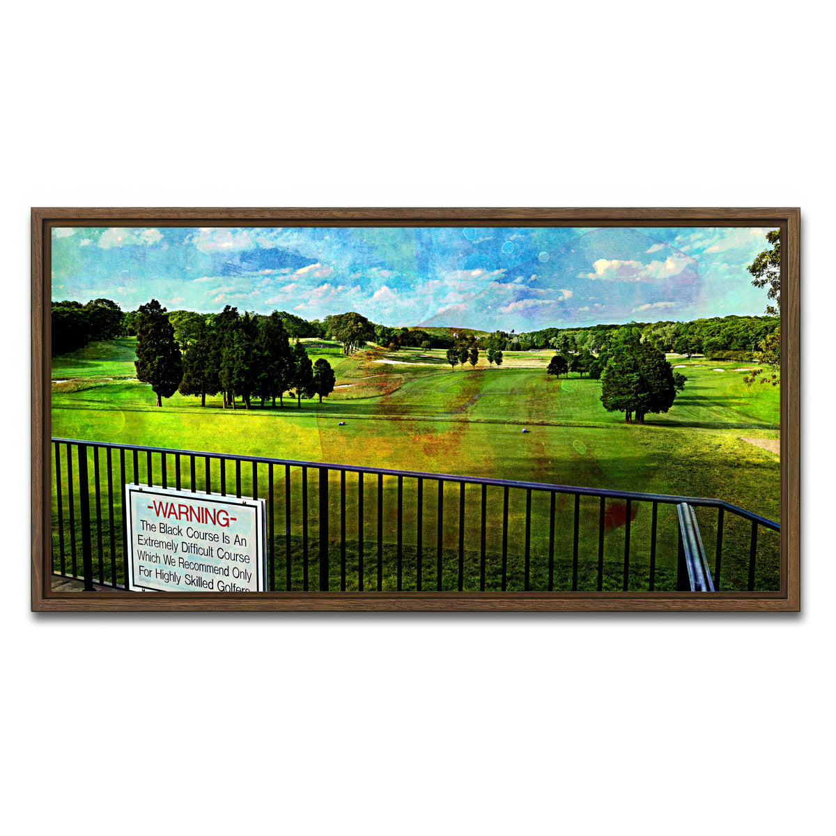 AUTO-MOCKUP WHITE | Bethpage Black | 1 Piece | Walnut Framed Canvas | group=2x1