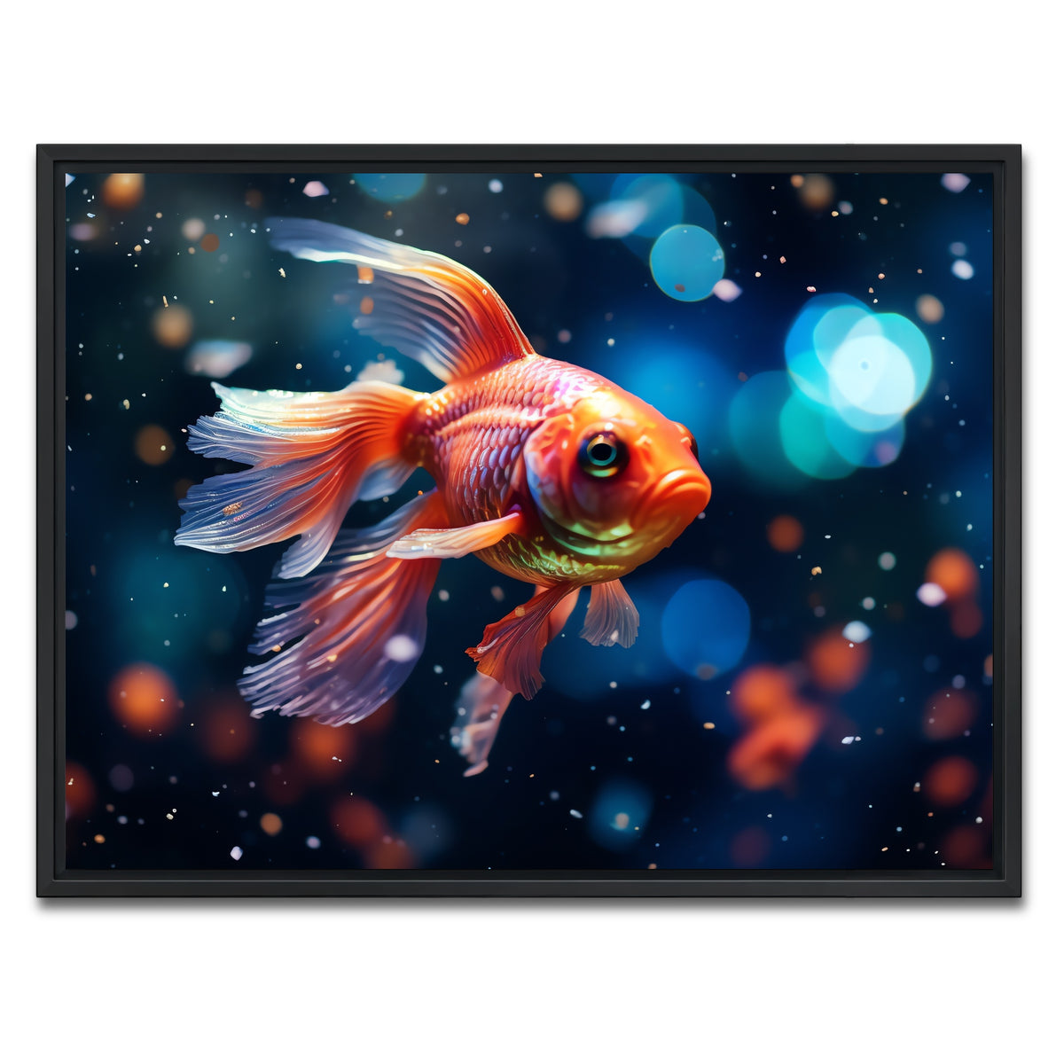 AUTO-MOCKUP WHITE | Betta Fish | 1 Piece | Black Framed Canvas | group=4x3
