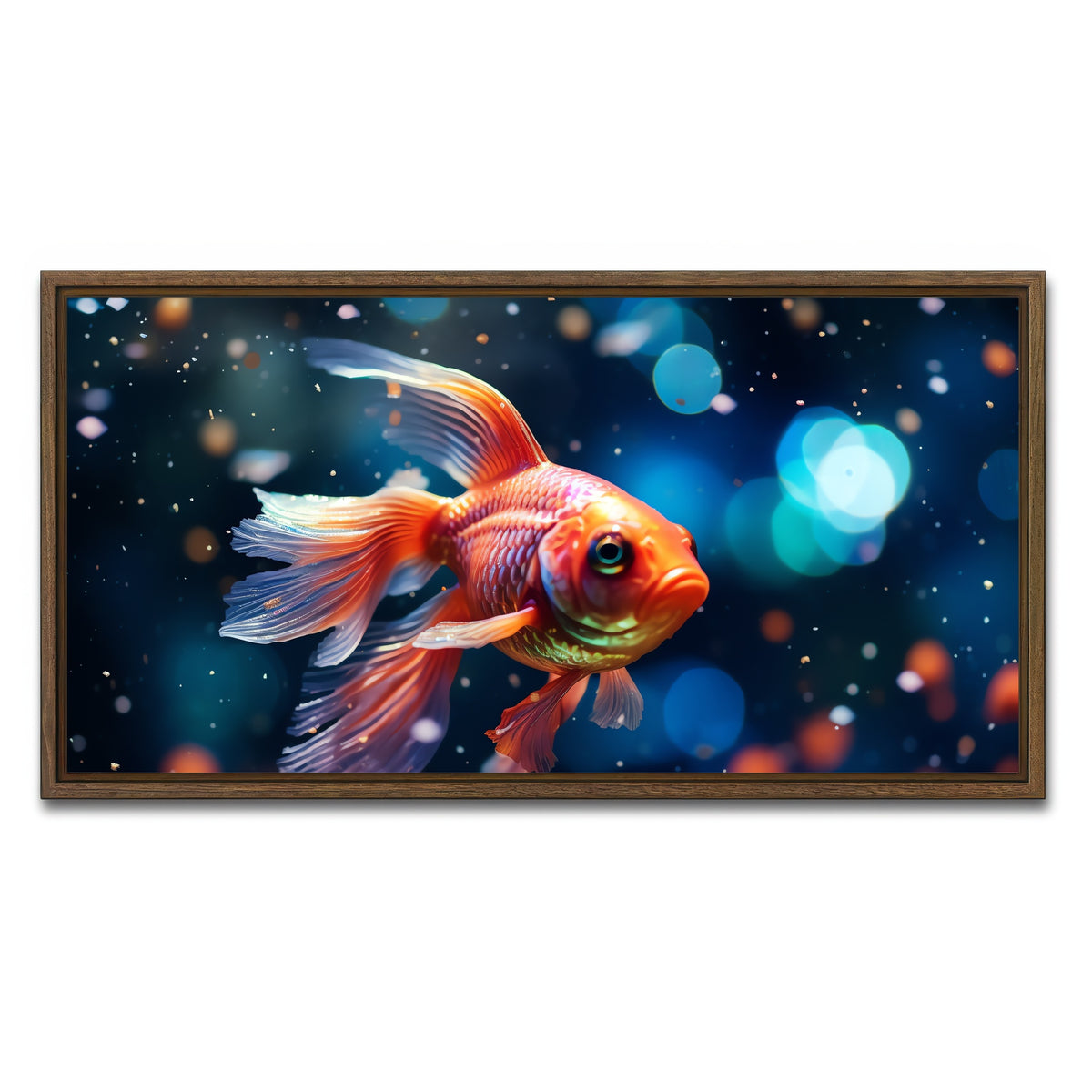 AUTO-MOCKUP WHITE | Betta Fish | 1 Piece | Walnut Framed Canvas | group=2x1