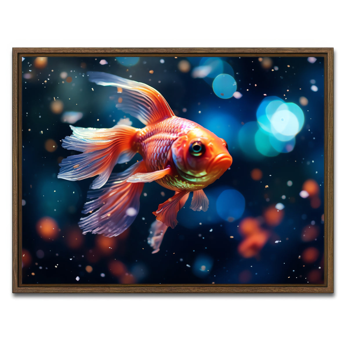 AUTO-MOCKUP WHITE | Betta Fish | 1 Piece | Walnut Framed Canvas | group=4x3
