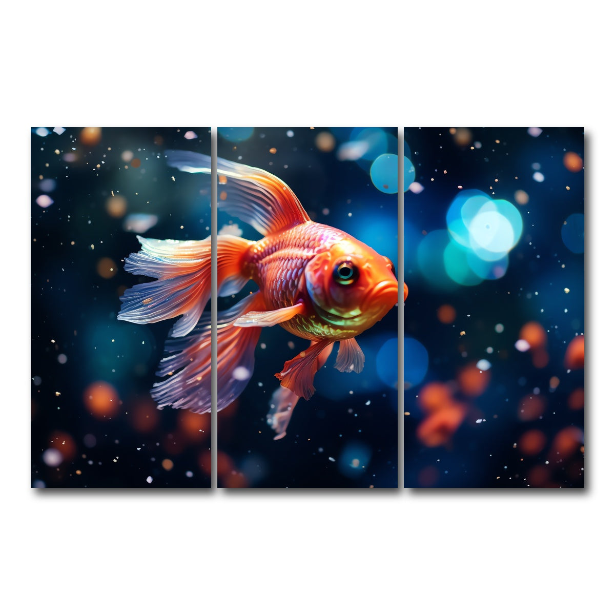 AUTO-MOCKUP WHITE | Betta Fish | 3 Piece | Gallery Wrap Canvas | group=12x24