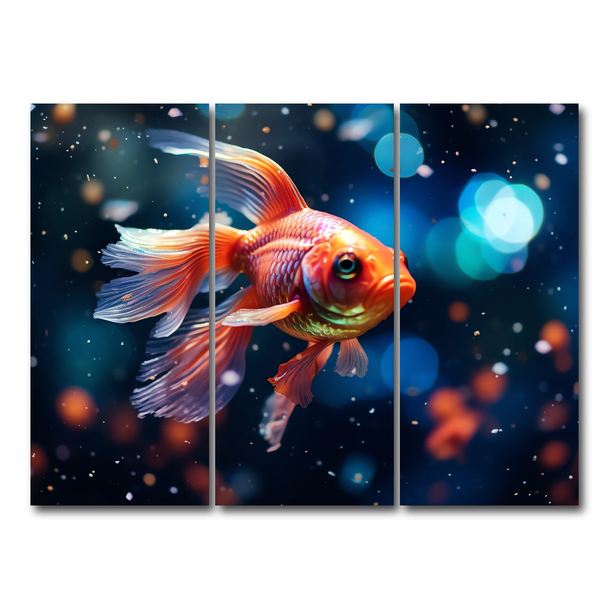 AUTO-MOCKUP WHITE | Betta Fish | 3 Piece | Gallery Wrap Canvas | group=8x18