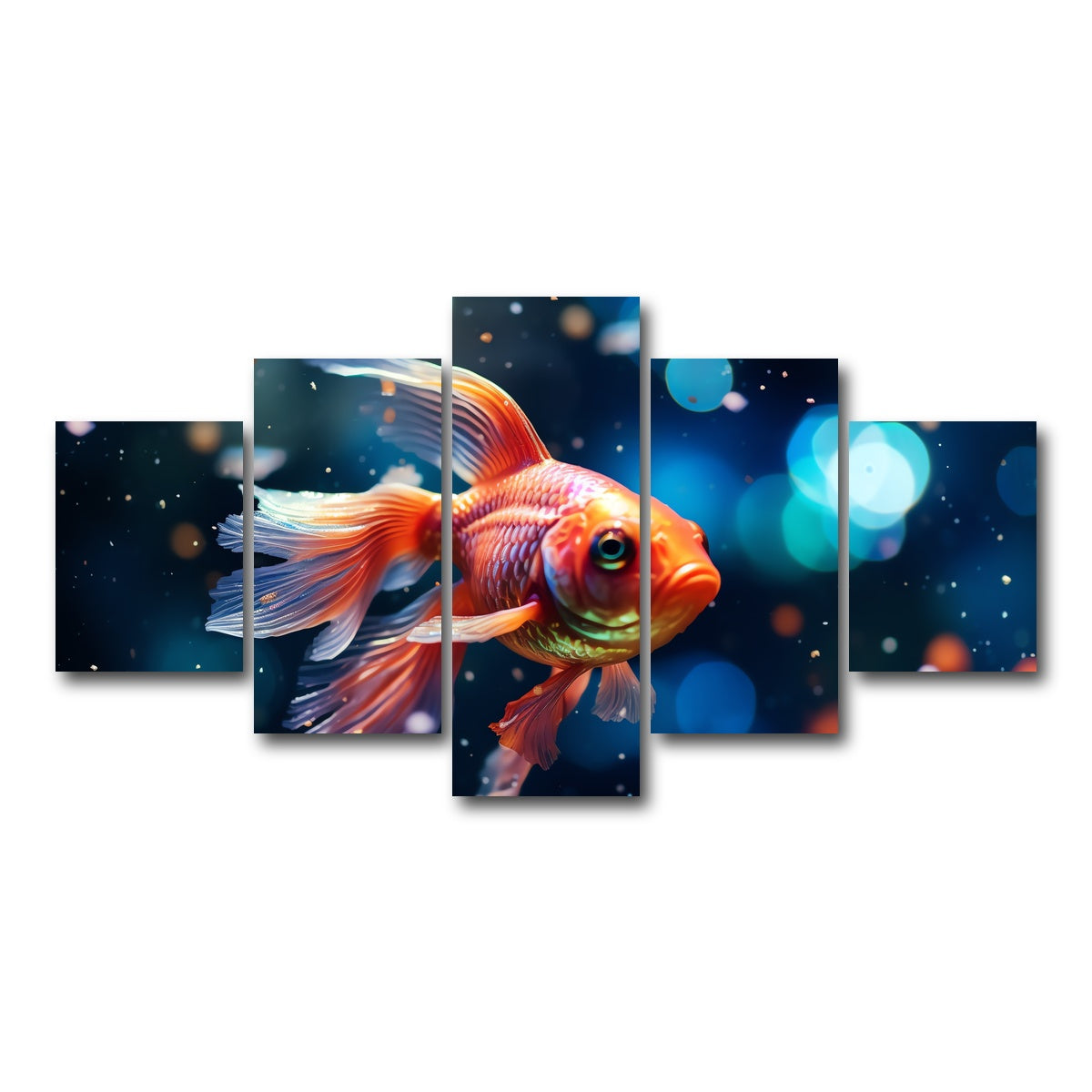 AUTO-MOCKUP WHITE | Betta Fish | 5 Piece | Gallery Wrap Canvas | group=5_short