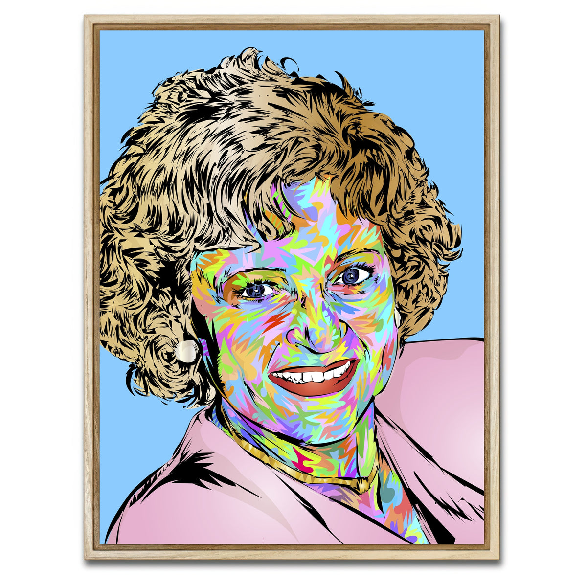 AUTO-MOCKUP WHITE | Betty White | 1 Piece | Natural Framed Canvas | group=3x4