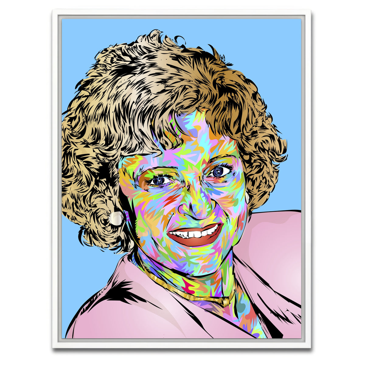 AUTO-MOCKUP WHITE | Betty White | 1 Piece | White Framed Canvas | group=3x4