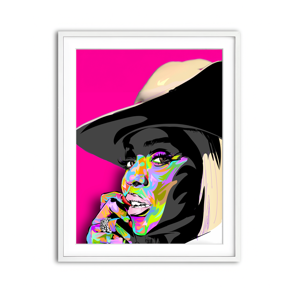 Framed Print 3x4 White