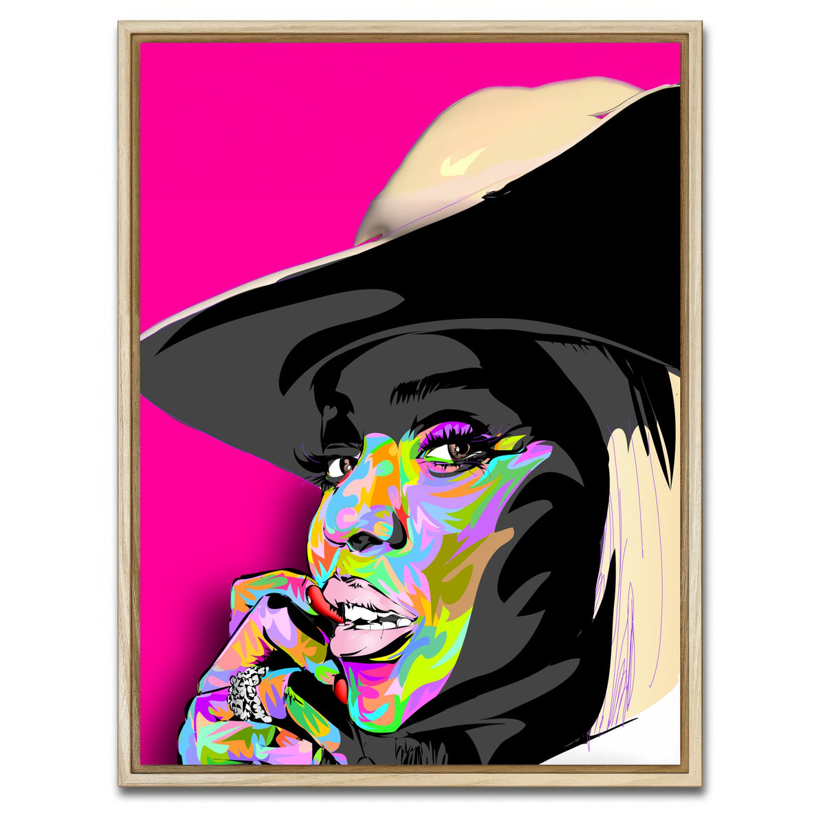 AUTO-MOCKUP WHITE | Beyonce Cowboy | 1 Piece | Natural Framed Canvas | group=3x4
