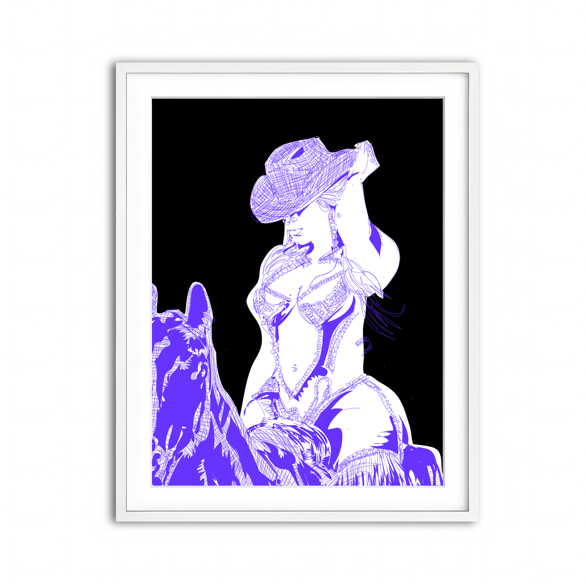 Framed Print 3x4 White