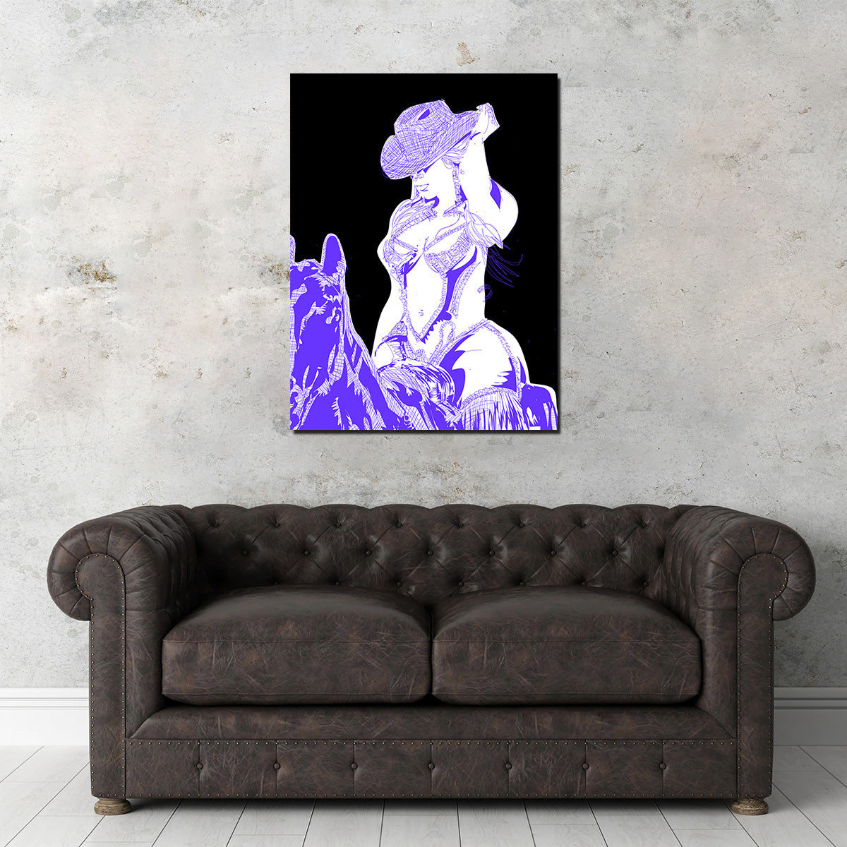 Beyonce on Glitter Horse Wall Art