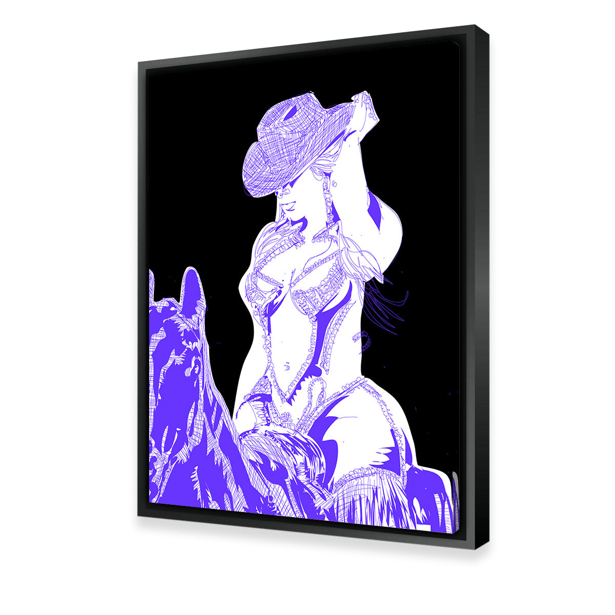 Beyonce on Glitter Horse Wall Art
