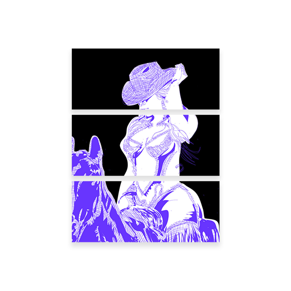 Beyonce on Glitter Horse Wall Art