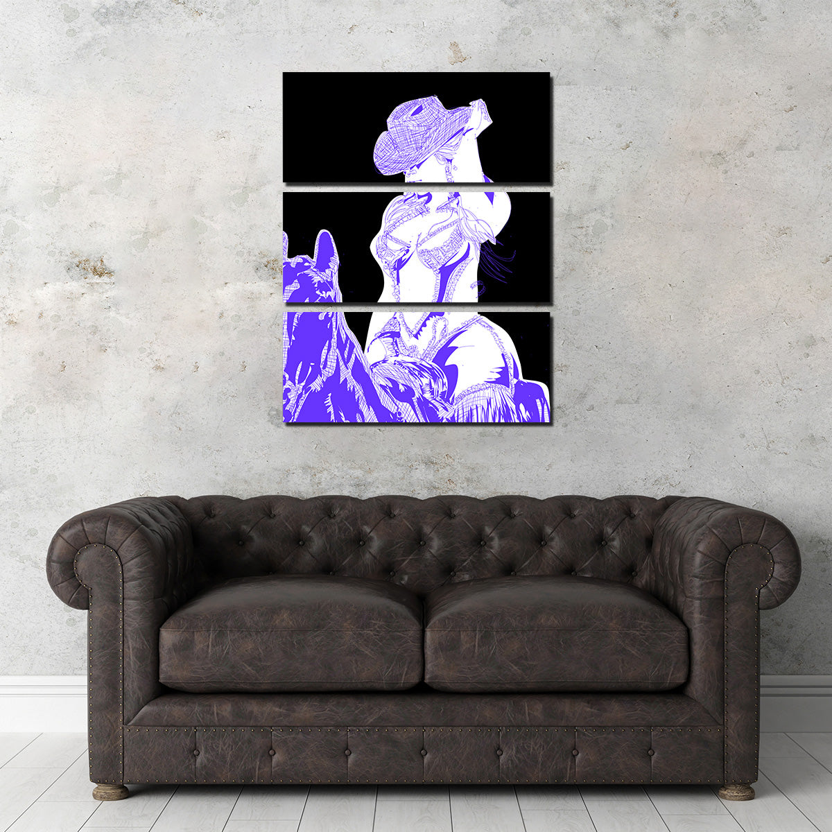 Beyonce on Glitter Horse Wall Art