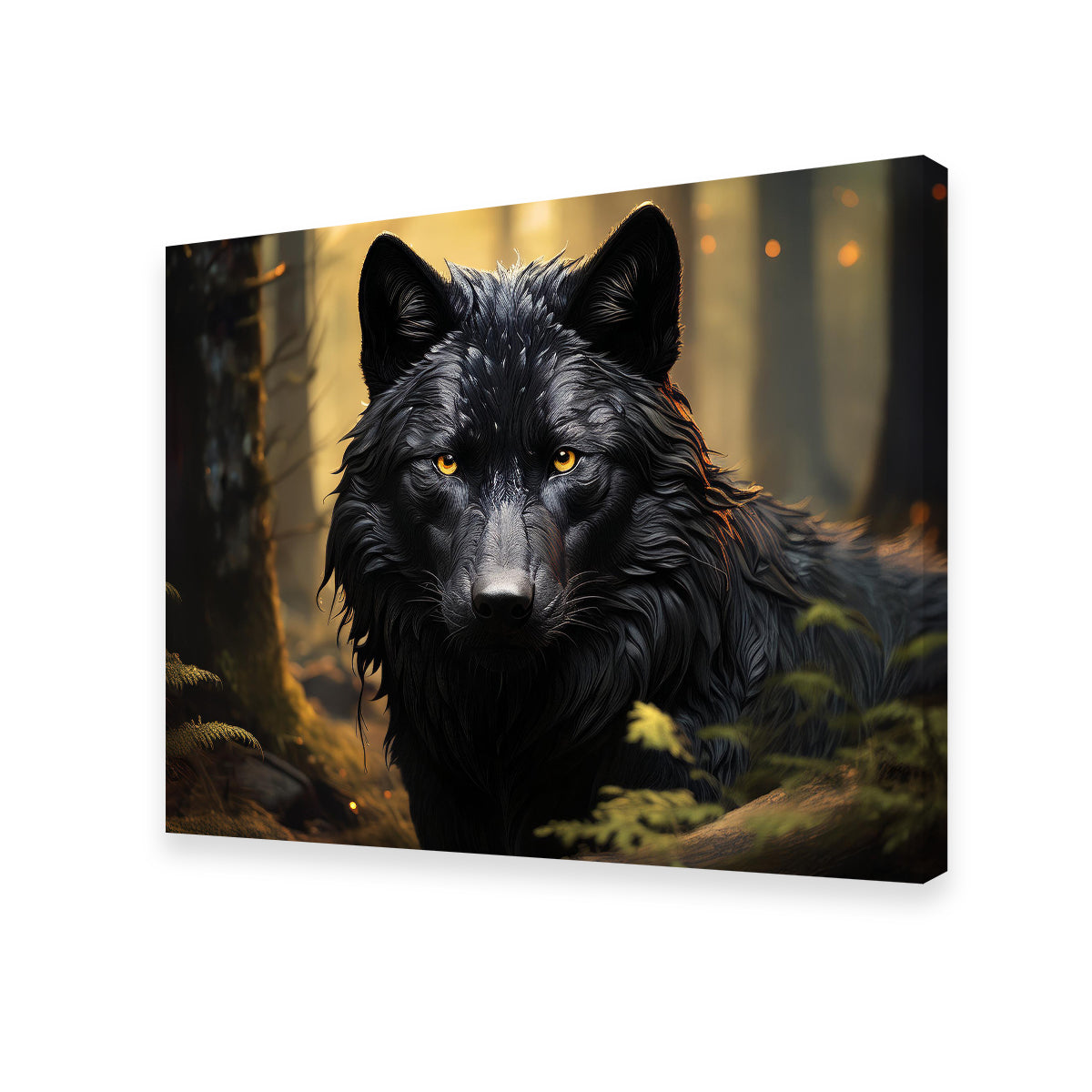 Big Black Wolf Wall Art