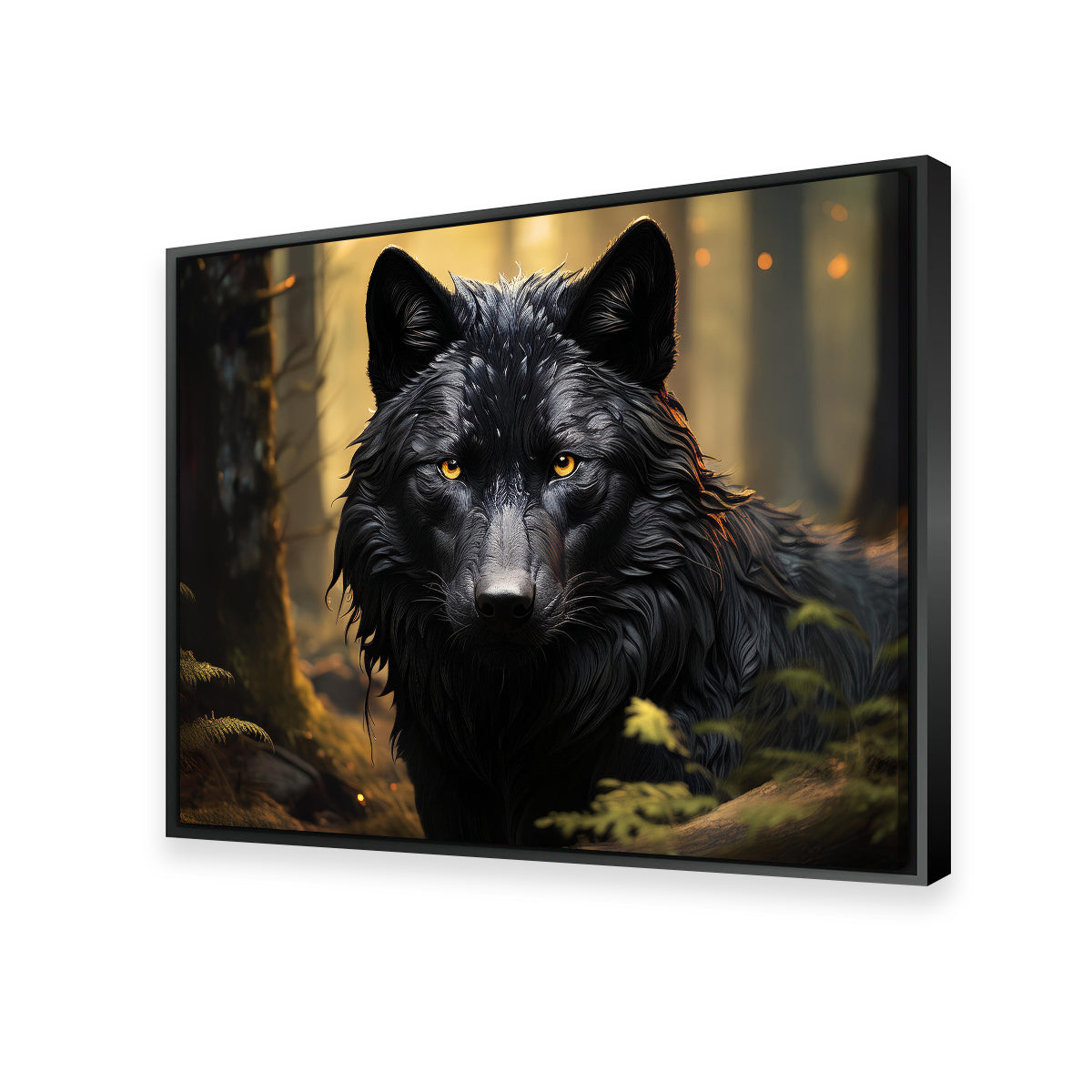 Big Black Wolf Wall Art