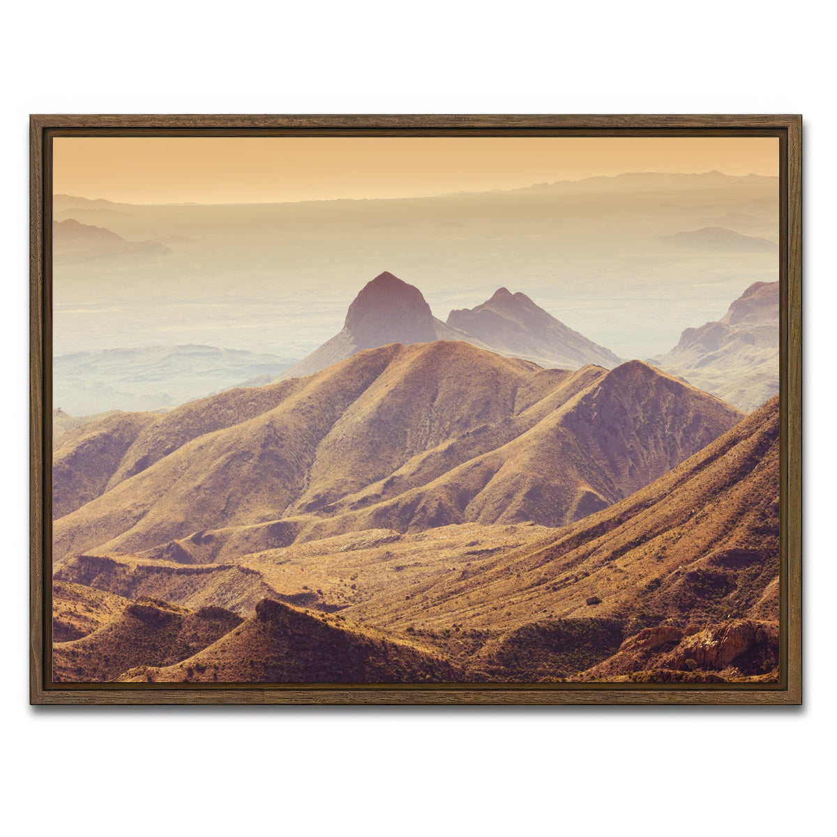 AUTO-MOCKUP WHITE | Big Bend National Park Chisos Mountains | 1 Piece | Walnut Framed Canvas | group=4x3