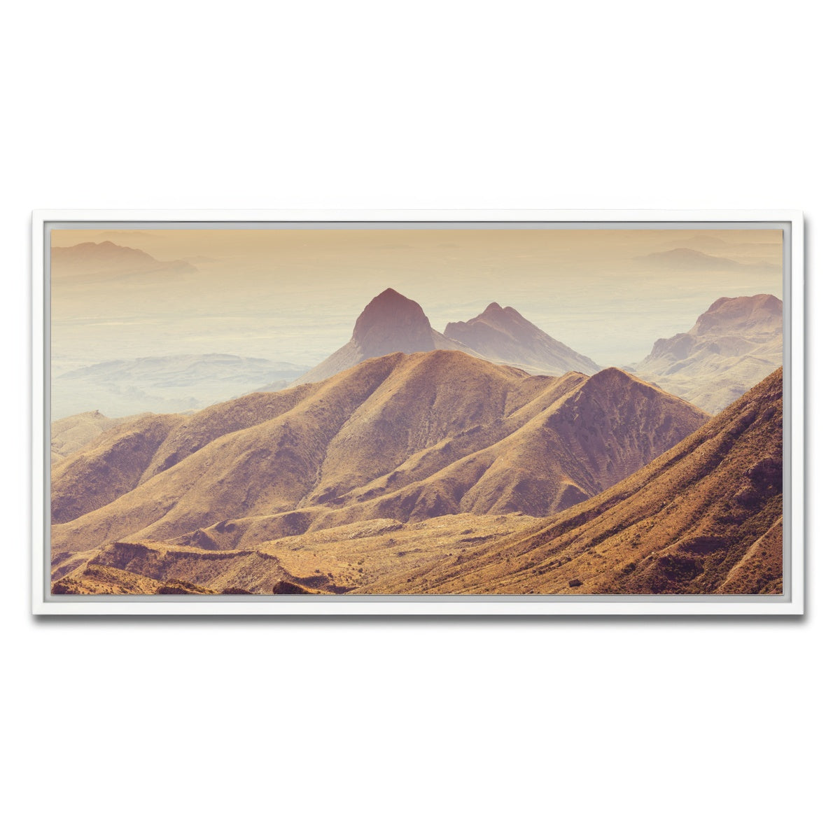 AUTO-MOCKUP WHITE | Big Bend National Park Chisos Mountains | 1 Piece | White Framed Canvas | group=2x1